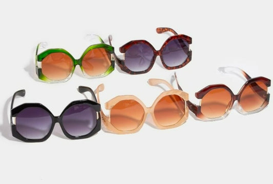 OVERSIZED ROUND EXAGGERATED Vintage Retro Style SUNGLASSES X-Large