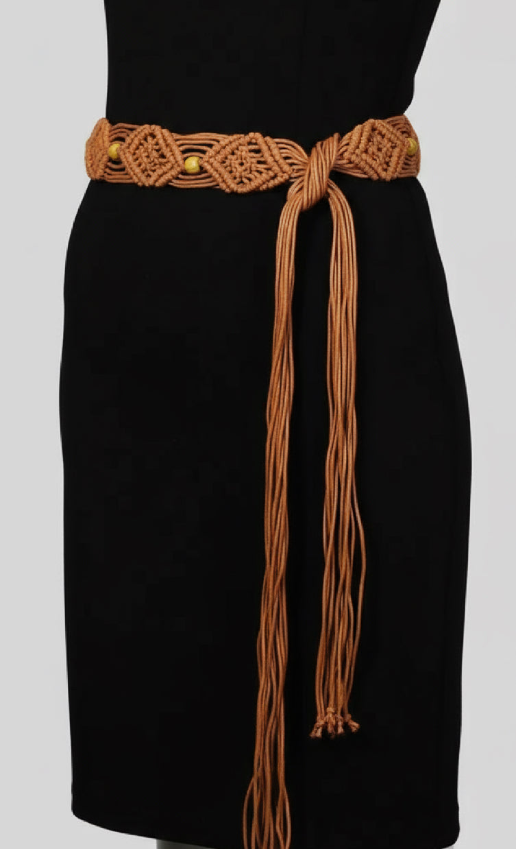 Boho Pattern Braided Belt