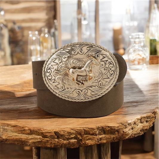 Western Large Engraved Horse
Buckle Belt