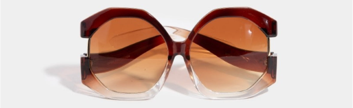 OVERSIZED ROUND EXAGGERATED Vintage Retro Style SUNGLASSES X-Large