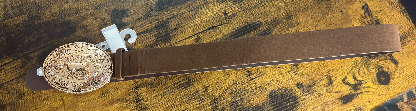Western Large Engraved Horse
Buckle Belt