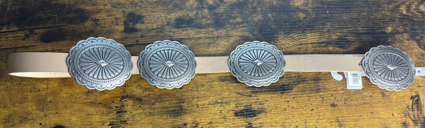 Large Concho Disc Western Belt