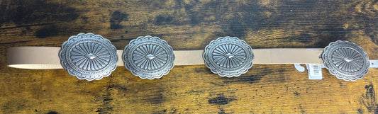 Large Concho Disc Western Belt