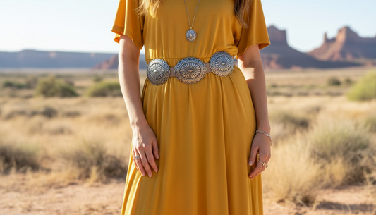 Large Concho Disc Western Belt