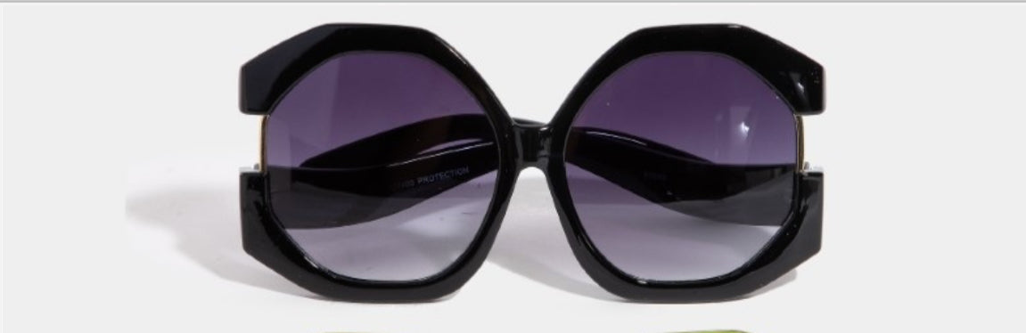 Multicolored Oversized Round Sunglasses