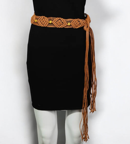 Boho Pattern Braided Belt
